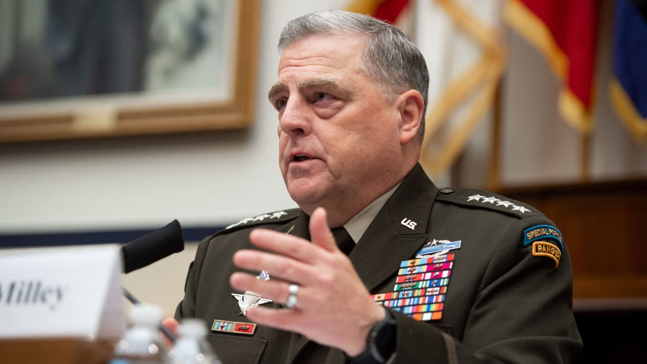 Gen. Mark Milley testifies during a House Armed Services hearing on June 23, 2021. 