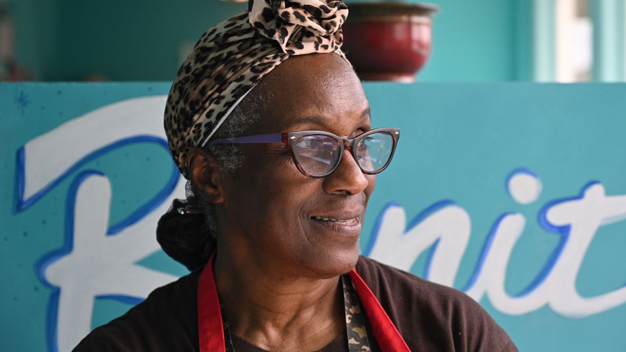 Bonita Hightower poses in February at Bonita's Carry-Out in Plains.