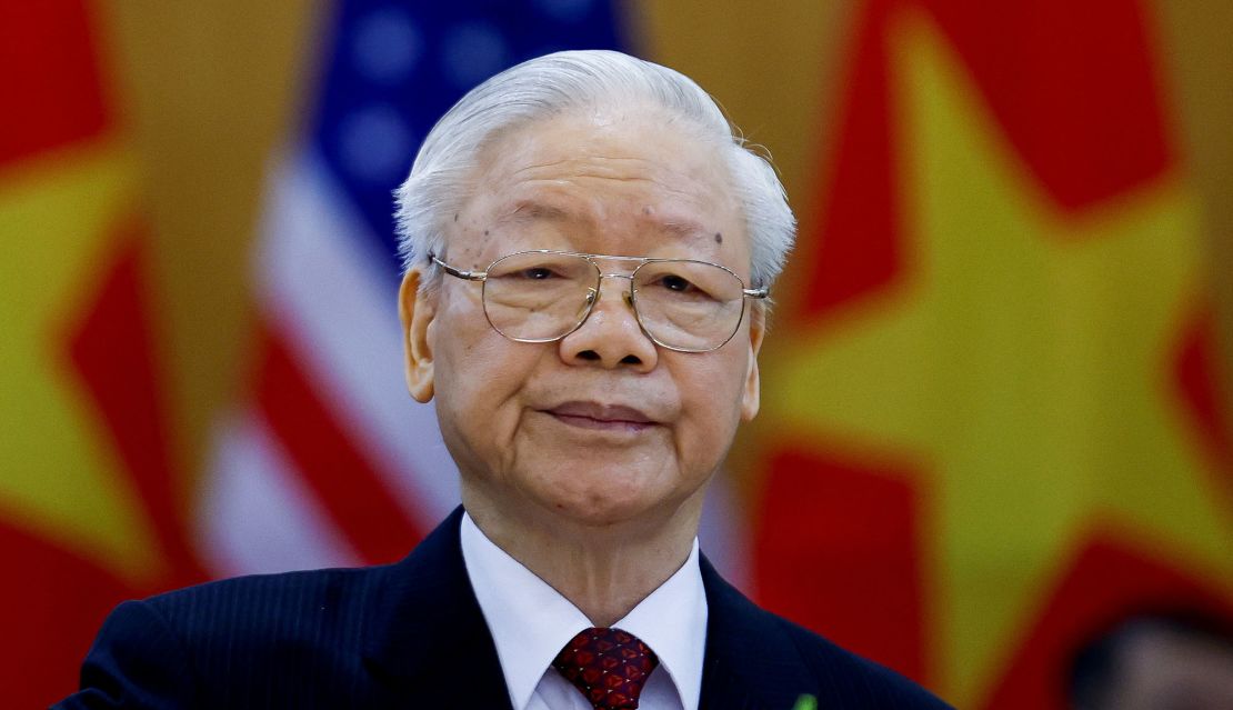 Vietnam's Communist Party General Secretary Nguyen Phu Trong in Hanoi on September 10, 2023.